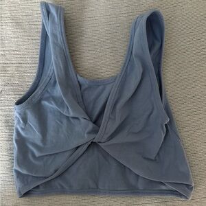 American Eagle Outfitters Blue Twist Front Top